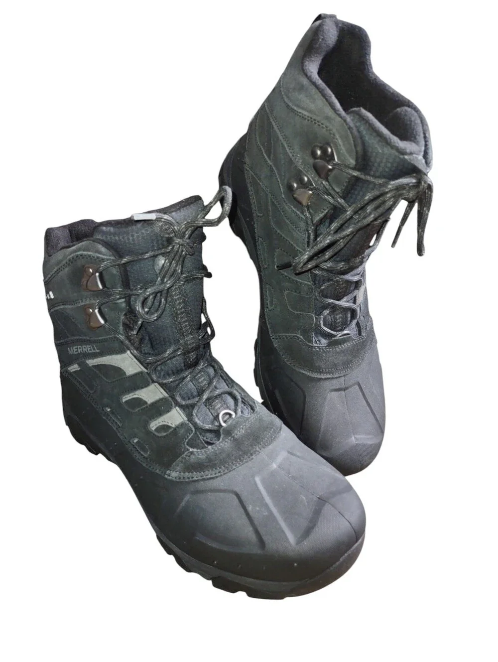 Merrell Mens 13 Select Dry 400 Gram Insulation Ice Grip Black Boots